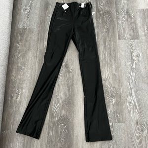 Zara NWT Leather high rise pants